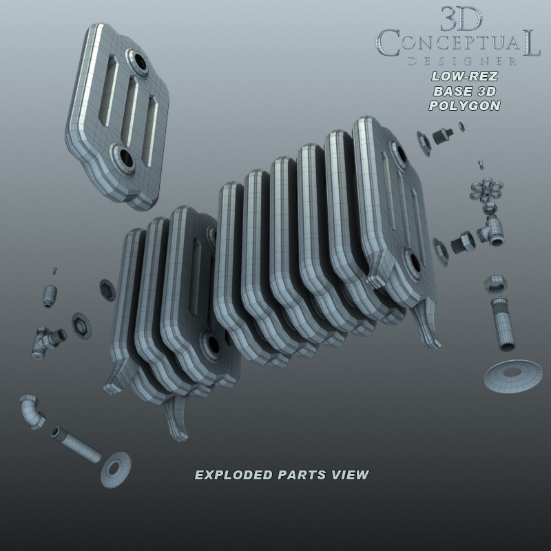 3DconceptualdesignerBlog: 3D Model Sales: Part XVI Vintage Cast Iron