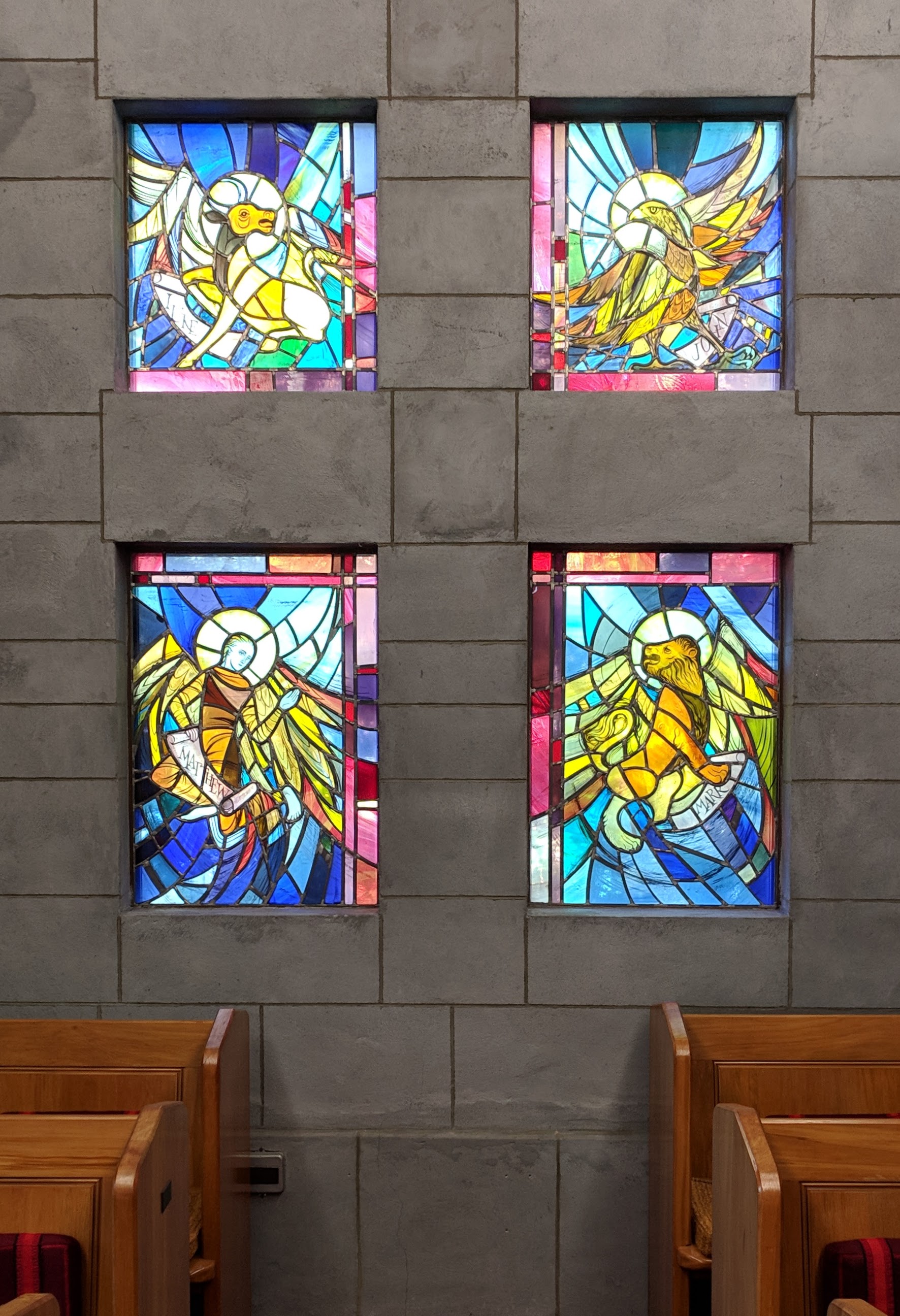 Stained glass window at Nelson Cathedral (Aotearoa New Zealand)