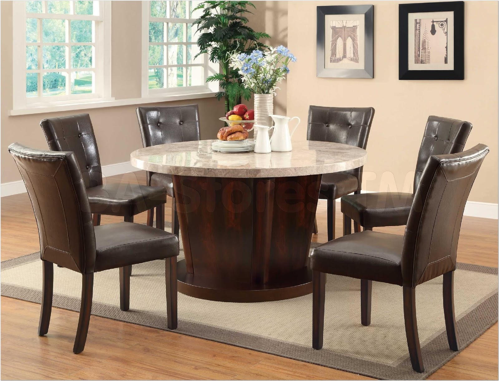 6 Person Circle Dining Table