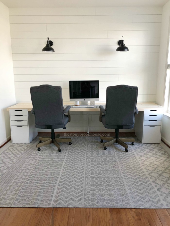 Building A Farmhouse Office Desk - Plus How To Hide The Cords! | The  Stonybrook House