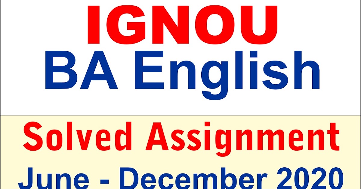 ignou assignment for ba english honours