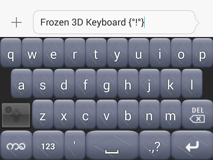 Frozen KeyBoard Color Mobile App Like