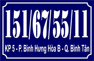 bảng số nhà Việt Nguyên