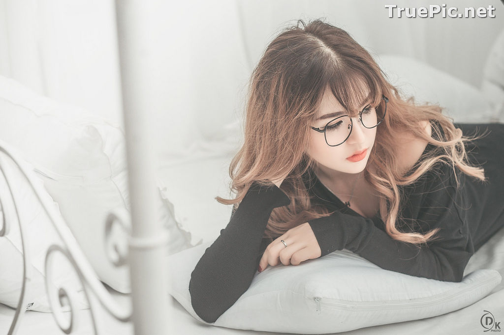 Image Vietnamese Model - Cute Glasses Girl With Black Dress - TruePic.net - Picture-2