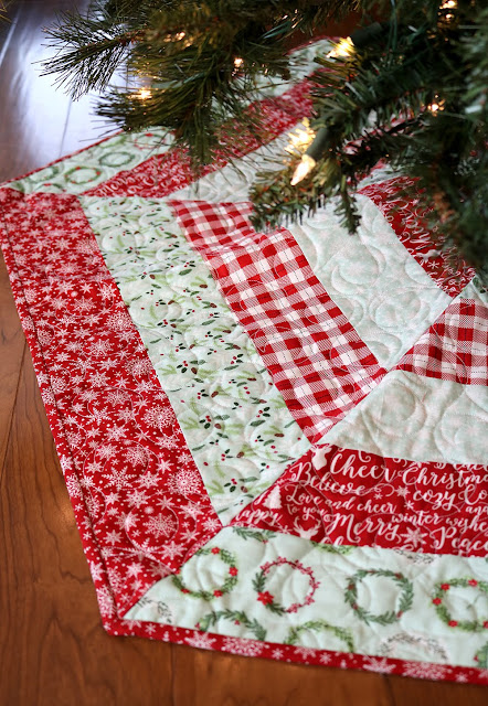 Holly Jolly Christmas Tree Skirt by A Bright Corner