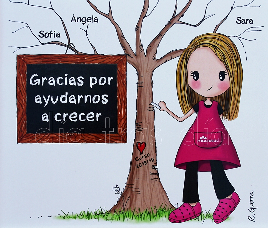 Árbol huellas profe personalizado