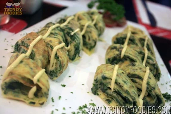 spinach omelet sashimi