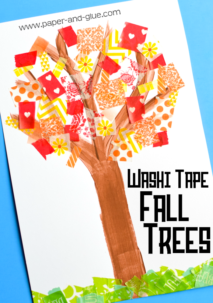 Fall Leaves Washi Tape Kids Craft