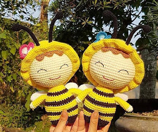 PATRON GRATIS MUÑECA ABEJA AMIGURUMI 40701