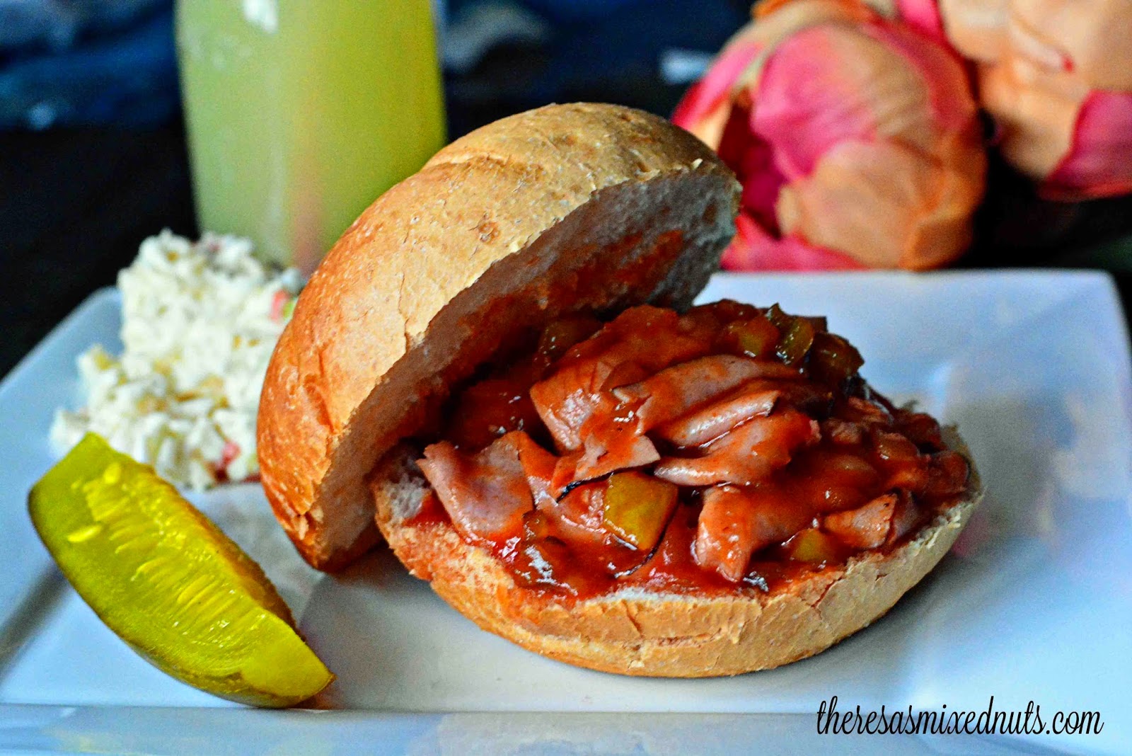 Theresa's Mixed Nuts Shaking Up Lunch With This Ham Barbecue Sandwich