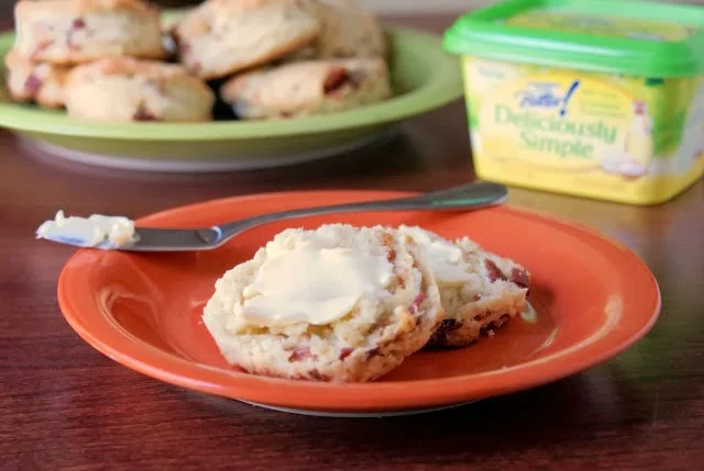 Southern Bacon Biscuits that are full of crispy crumbled bacon