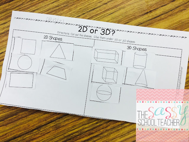 The Sassy School Teacher: Fun with 3D shapes!