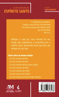 Contracapa | Os cinco minutos do Espírito Santo | Víctor Manuel Fernández | Editora: Ave-Maria | Coleção: Cinco Minutos |