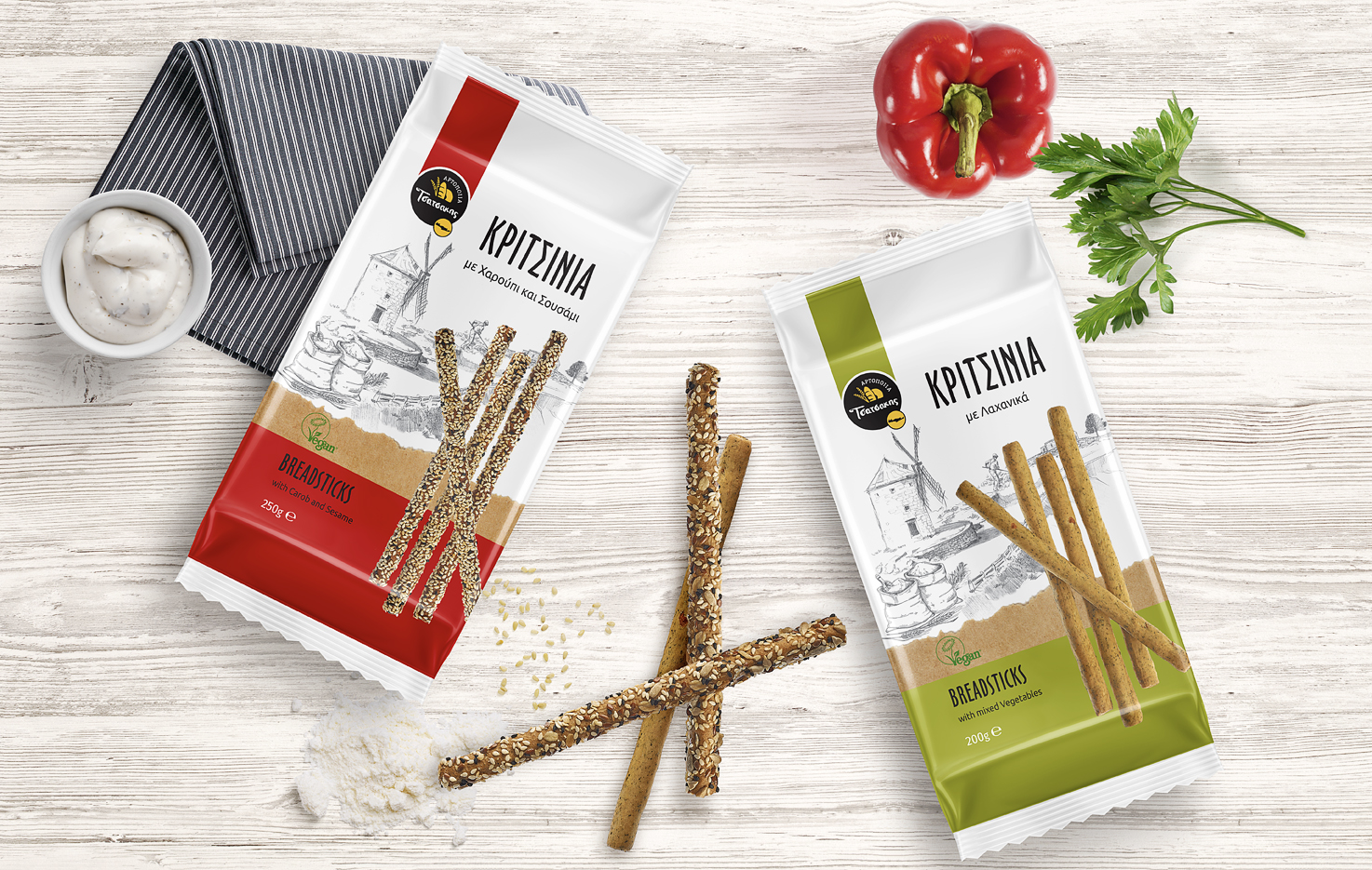 Tsatsakis Breadsticks Packaging Of The World