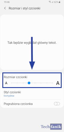 Jak zmienić wielkość czcionki?