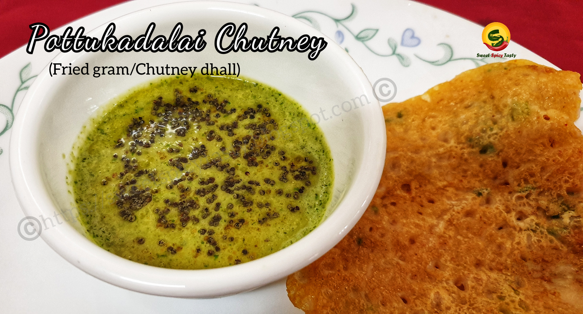 Sweet Spicy Tasty Pottukadalai Chutney No coconut Fried gram chutney