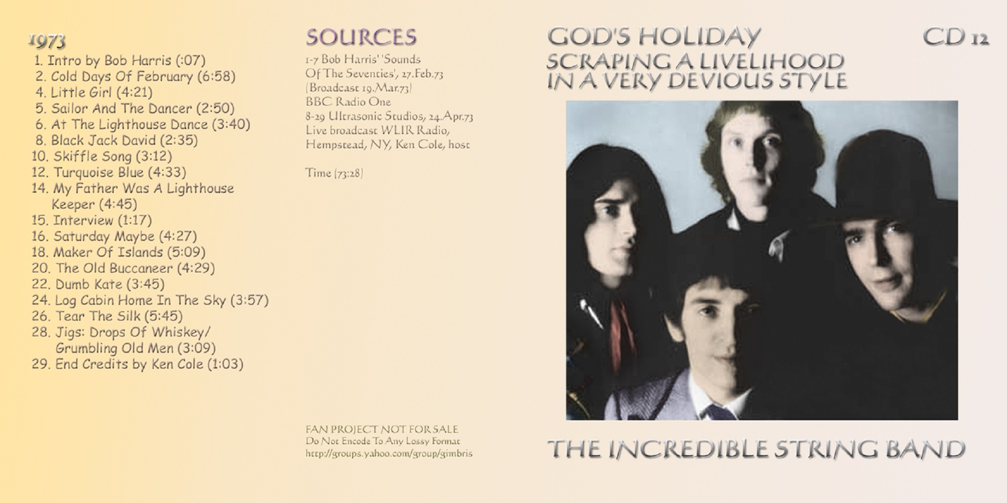 T.U.B.E. Incredible String Band God's Holiday (STU/FLAC) 16 CD's
