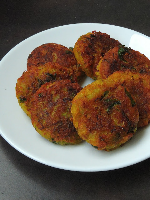 Zucchini Potato Cutlets, Zucchini Tikkis