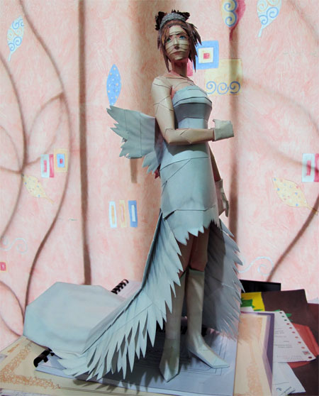 Papercraft Final Fantasy X Yuna Wedding Dress Papercraft4u