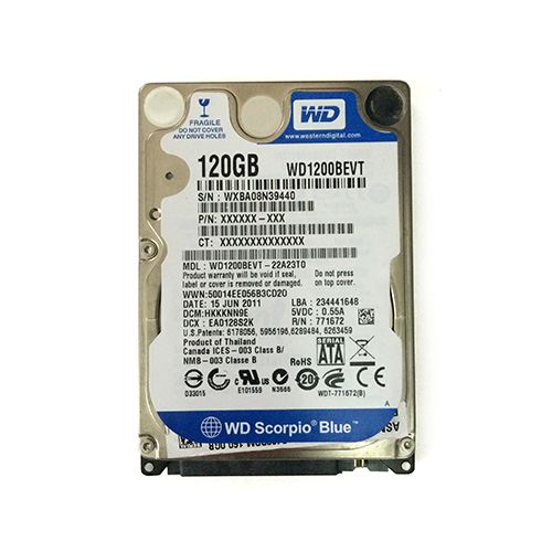 HDD Western 80GB Digital Scorpio Blue, 5400rpm, 8Mb Cache, Sata (WD1200BEVT)