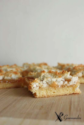 Gourmandise Dulce de leche coconut slice