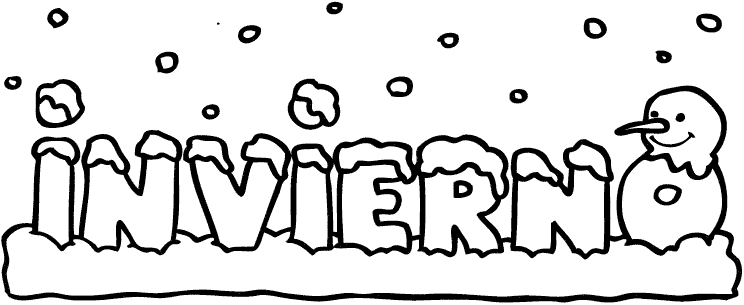 Dibujos de ¡Bienvenido Invierno! para colorear Muñecos de