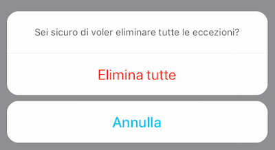 Telegram menu elimina tutte