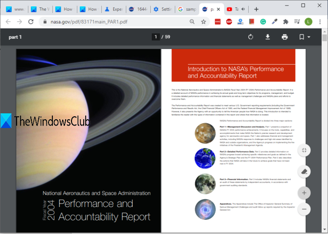 Abilita la modalità di visualizzazione a due pagine per PDF in Chrome PDF Viewer