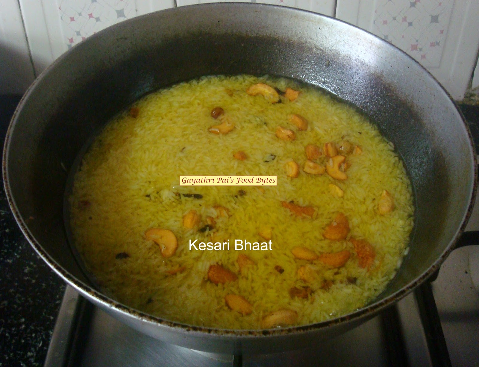 Gayathri Pai's Food Bytes: Kesari (Keshar) Bhaat / Sweet Saffron Rice.