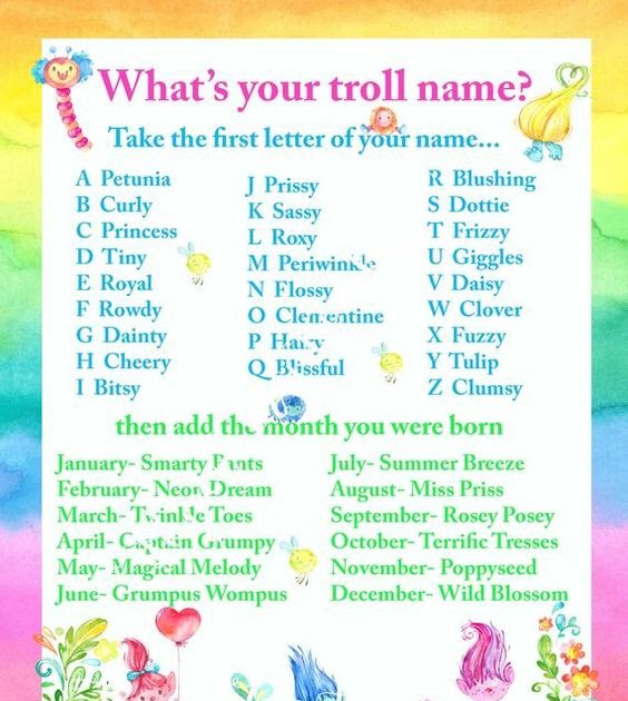 PopQuizfFunPalace: What's your Troll's name 2?