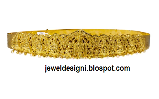 Latest antique gold vaddanam designs - Indian Jewellery Designs