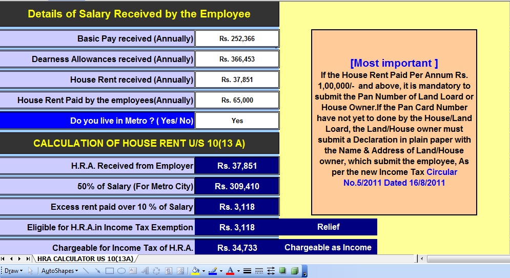 House Rent Allowance (HRA) Rules and Tax Exemption, With Automated H.R