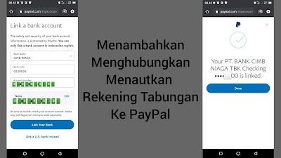 Cara Menambahkan Nomor rekening tabungan Bank ke Akun PayPal