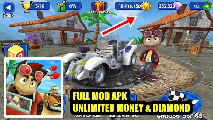 Download Beach Buggy Racing Mod Apk Unlimited Money Diamond Nuisonk