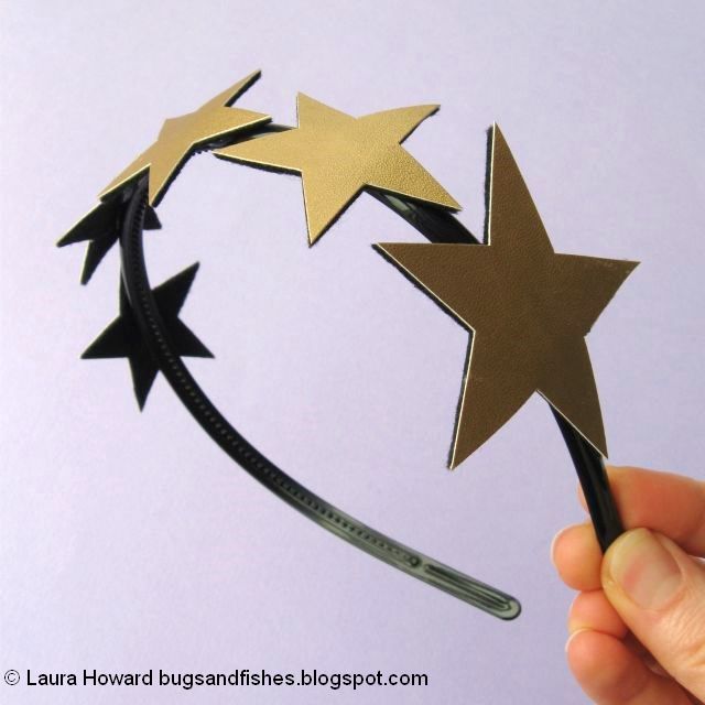 Bugs and Fishes by Lupin Faux Leather Crafts Star Headband Tutorial