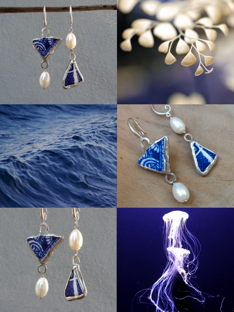 Star of the East Newly Listed Asymmetrical Pottery Earrings