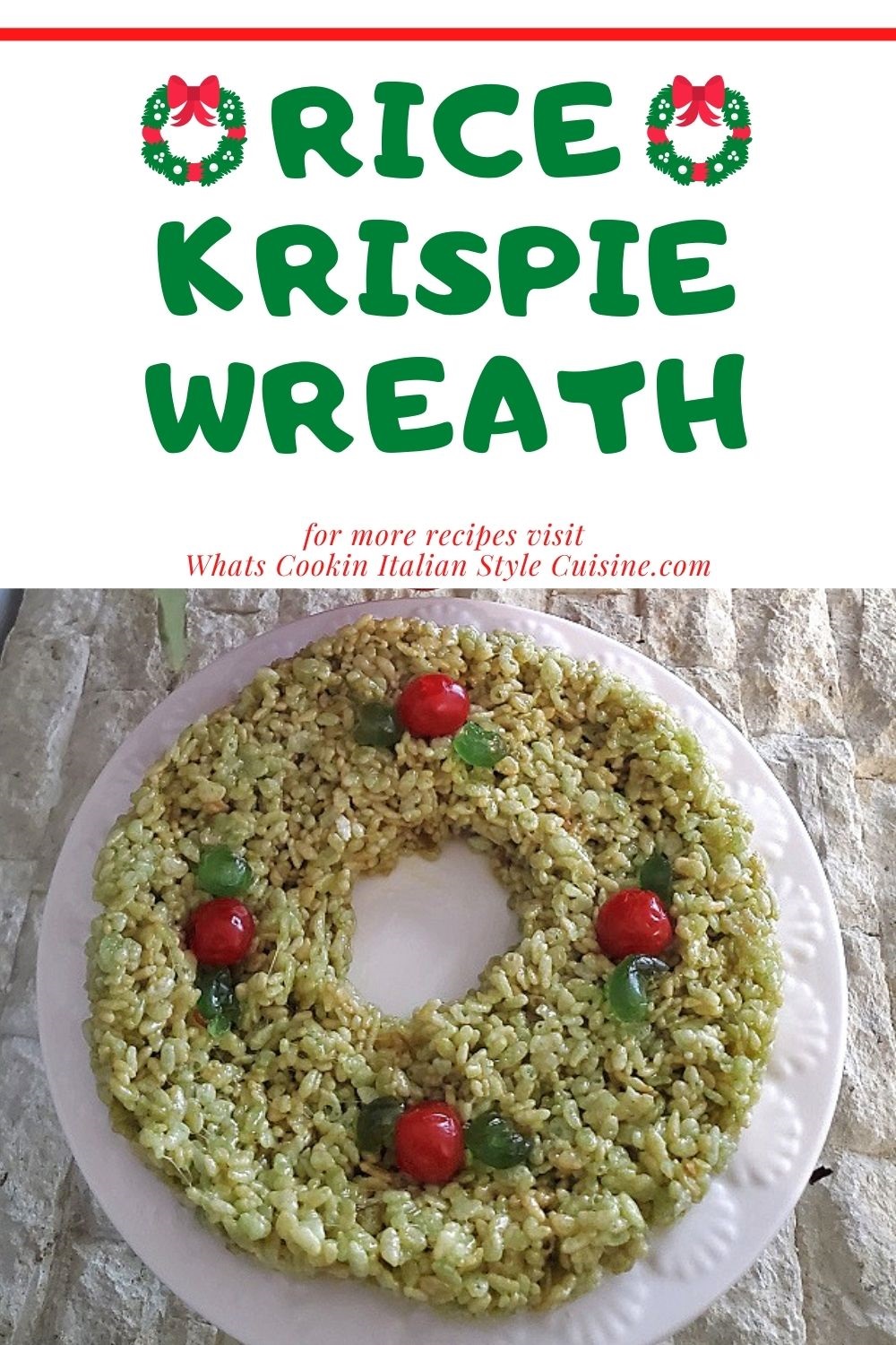 Grinch and Wreath Rice Krispie Treats