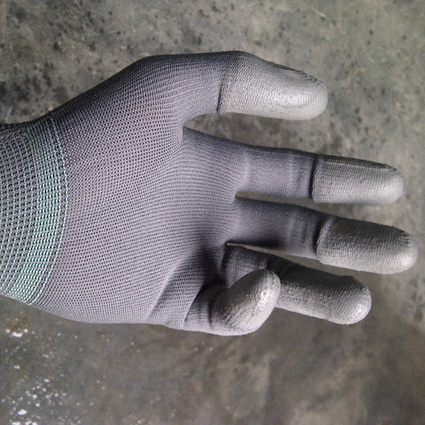 Găng tay PU phủ ngón xám Hàn Quốc