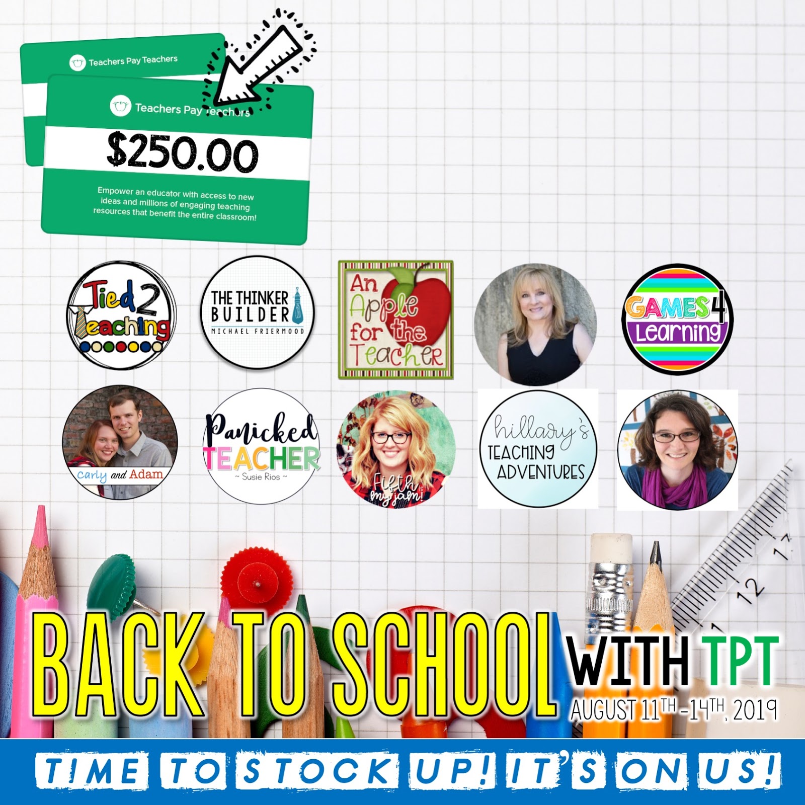 An Apple For The Teacher 250 Teachers pay Teachers Gift Card Giveaway