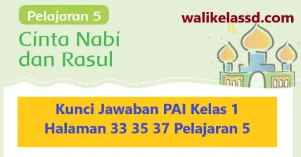 Kunci Jawaban Pai Kelas 1 Halaman 33 35 37 Pelajaran 5 Wali Kelas Sd