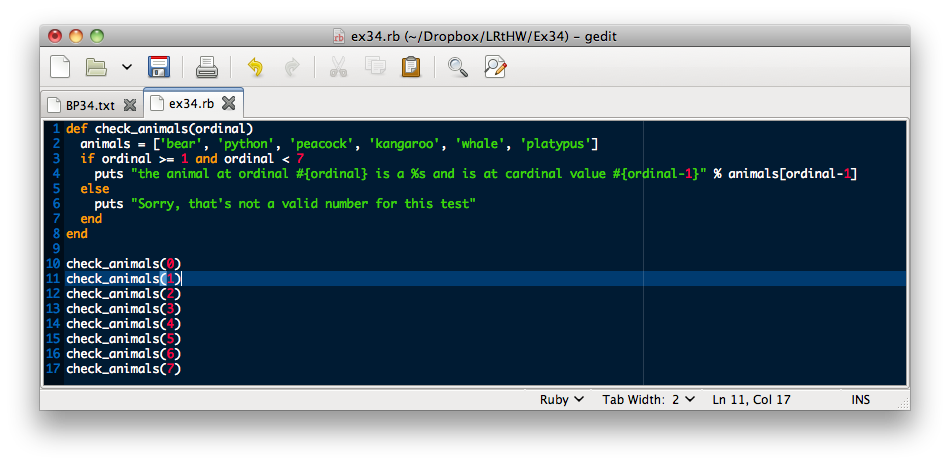 TESTHEAD: Exercise 34: Accessing Elements Of Arrays: Learn Ruby The ...