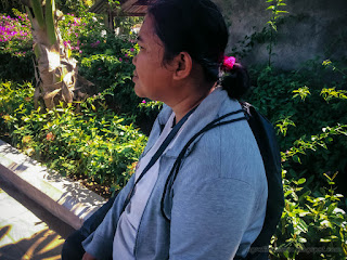 Woman Traveler Enjoy The Fresh And Warmth Atmosphere Of The Garden In The Morning At The Village Tangguwisia North Bali Indonesia