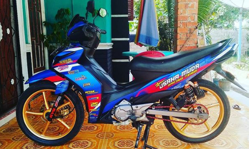 Modifikasi Jupiter Z1 Warna Biru Polos, Metalik, Tosca, Muda, Langit