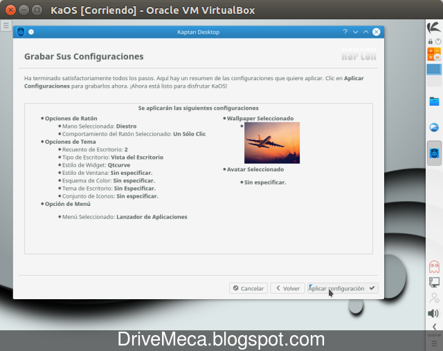 Drivemeca instalando KaOS Linux paso a paso