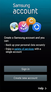 samsung account sign in screenshot