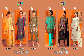 R9 Designer Sanoor Georgette pakistani Suits wholesale