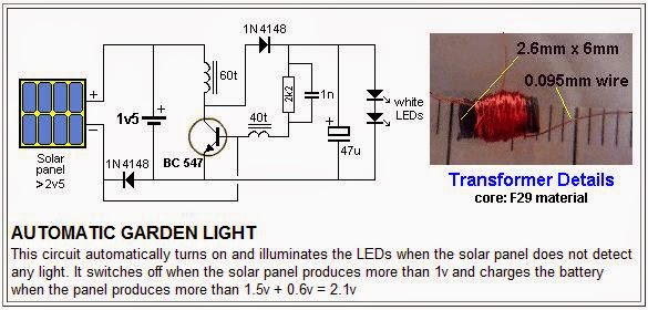 Схема солнечного фонаря с датчиком движения Схема солнечных светильников