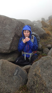  Sheltering between Igneous Boulders on Goat Fell