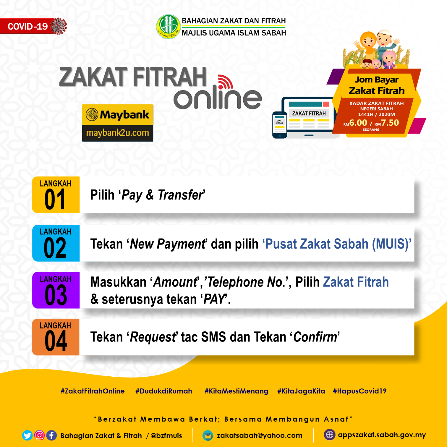 Fitrah bayaran online zakat Zakat Fitrah