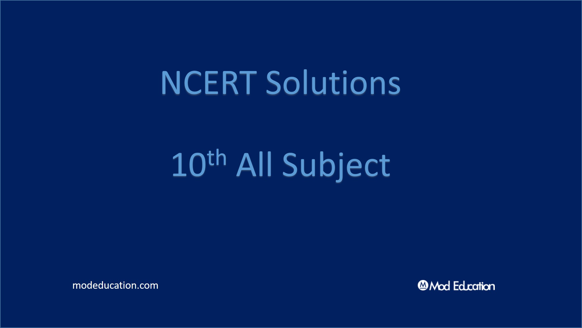 10 Solutions all Subject